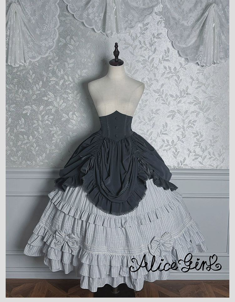 Alice Girl - Duke of Victoria - Classic Lolita SK & Overskirt Set 44092:794895