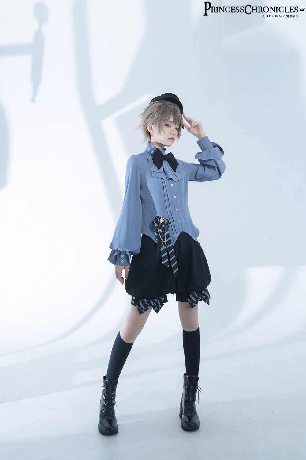 Princess Chronicles - Narrative Rule - Ouji Lolita Prince Shorts Set Long Vest