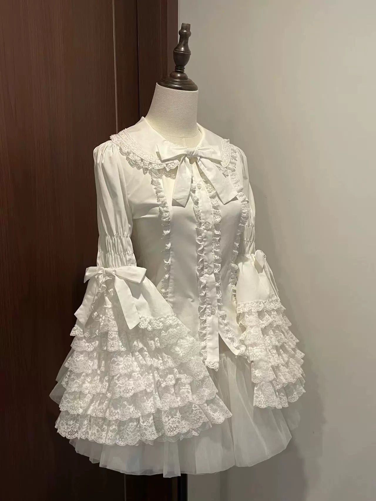 Mengfuzi - Cannelés - Elegant Lolita Cotton Blouse, Hime Sleeve 34840:465886
