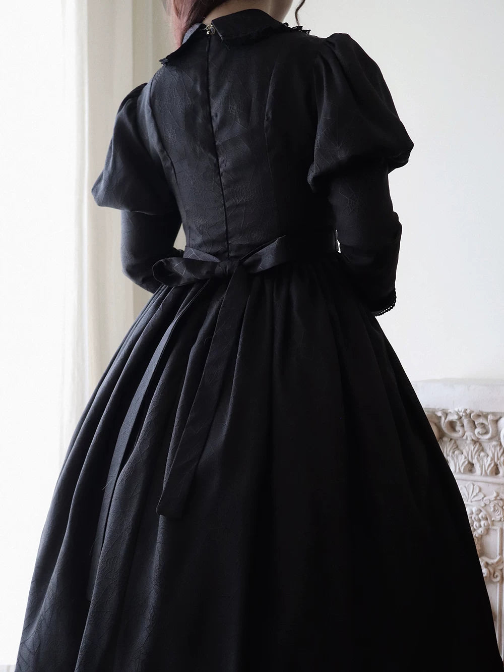 Blood Night Lantern - Jacquard Gothic Lolita Dress, Juliet Sleeve 44543:812281