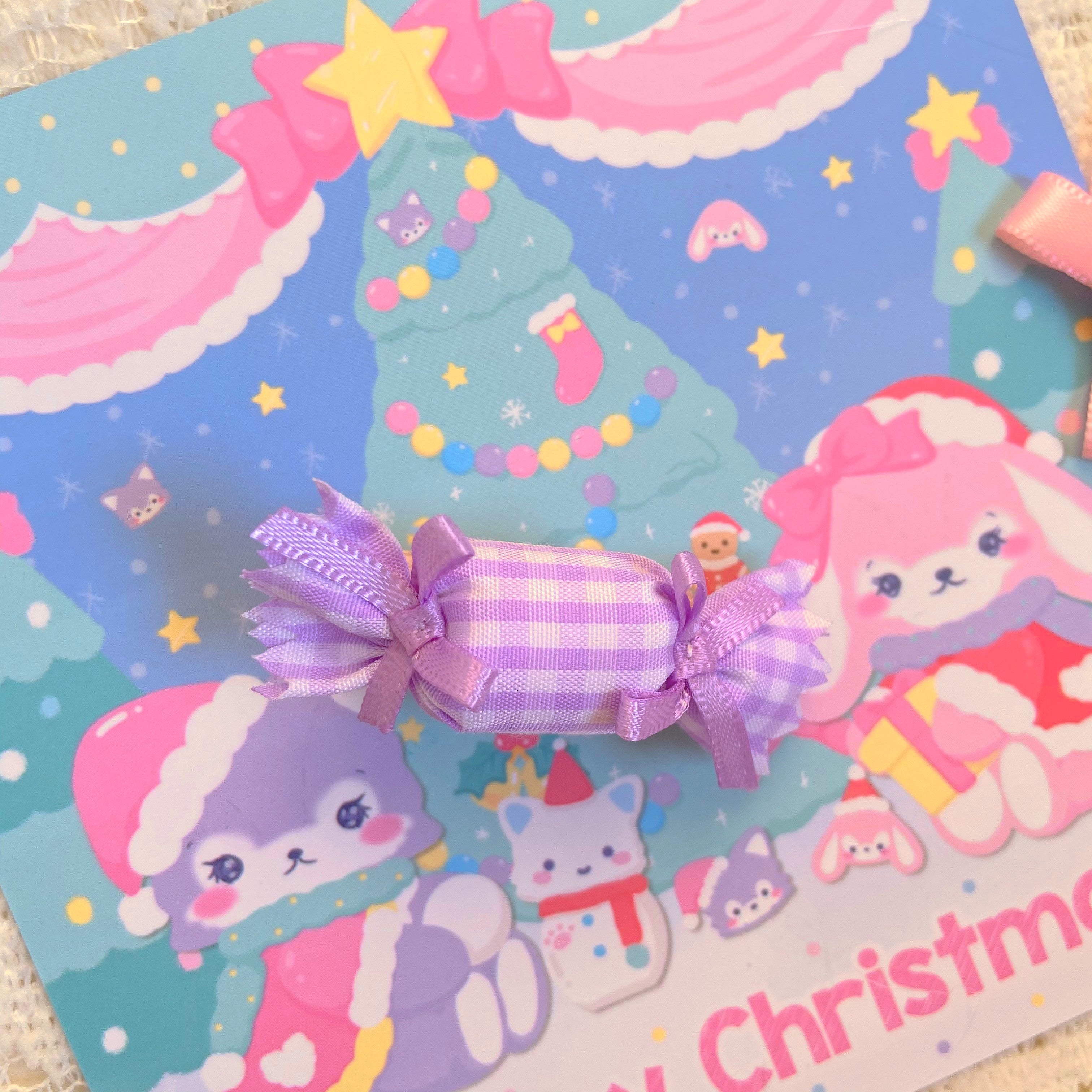 Bear Doll - Candy Color - Lolita Cute Candy-shape Headdress Accesory purple hairclips