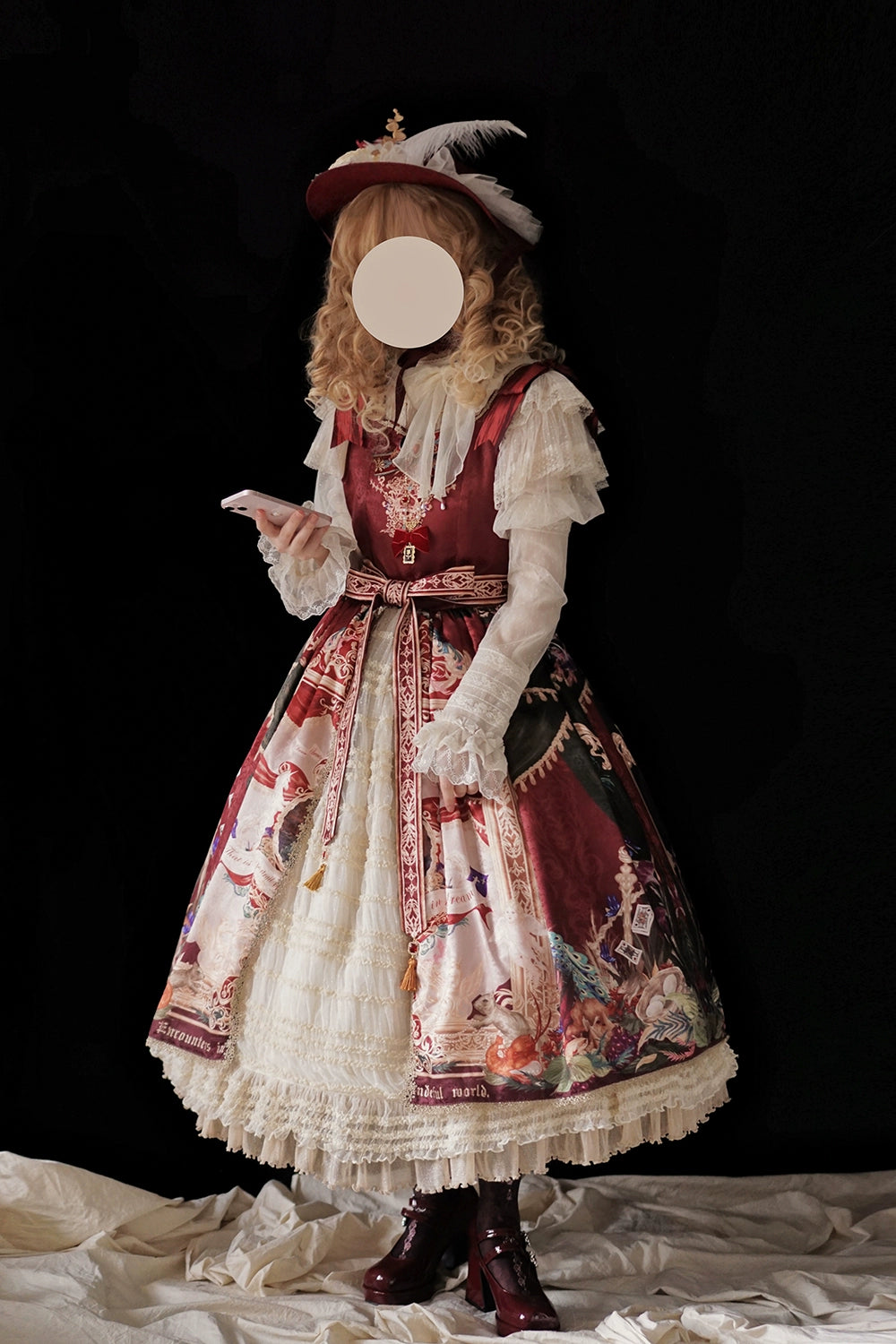 Miss Point~Kaleidoscope~Classical Lolita Shirt Dot Gauze Detachable Puff Sleeve Blouse Customized 35392:488908