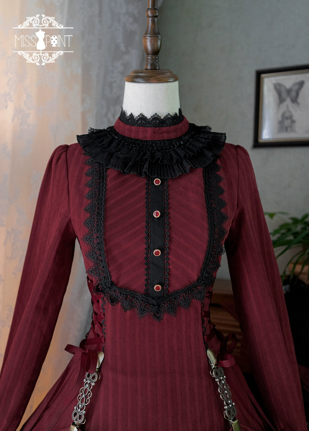 Miss Point - Perintz Manor - Gothic Lolita OP Long Sleeve Retro Lolita Dress