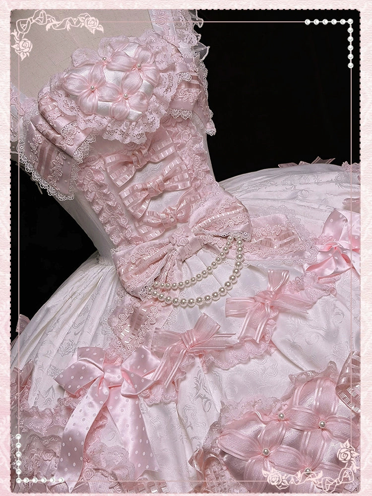 Shuang Sheng Xiao Xiong - Heart of Love - Sweet Lolita Wedding JSK, Bow Details 44306:803162