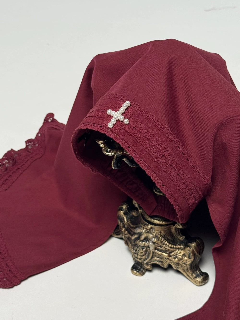 LeMiroir - Moonlit Prayer - Nun Lolita Crown, Elastic Headscarf
