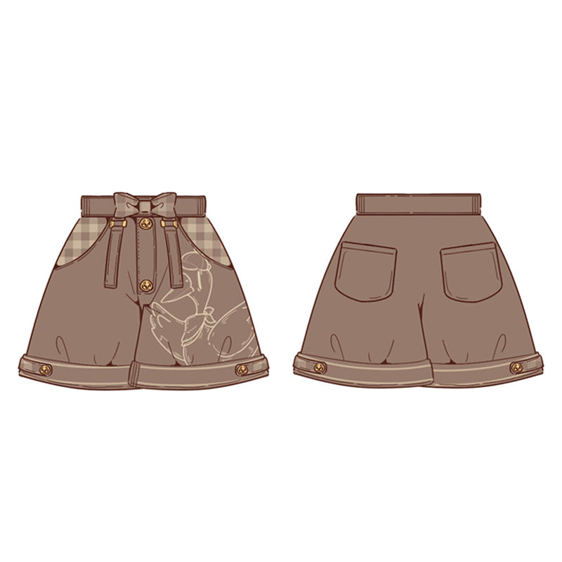 Piggy Bun - Famous Detective Goose - Ouji Lolita Shorts Set XS shorts only