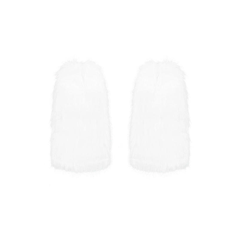 With PUJI - White Choco - Winter Kawaii Lolita JSK Dress Set, Fluffy Accents 44246:801090