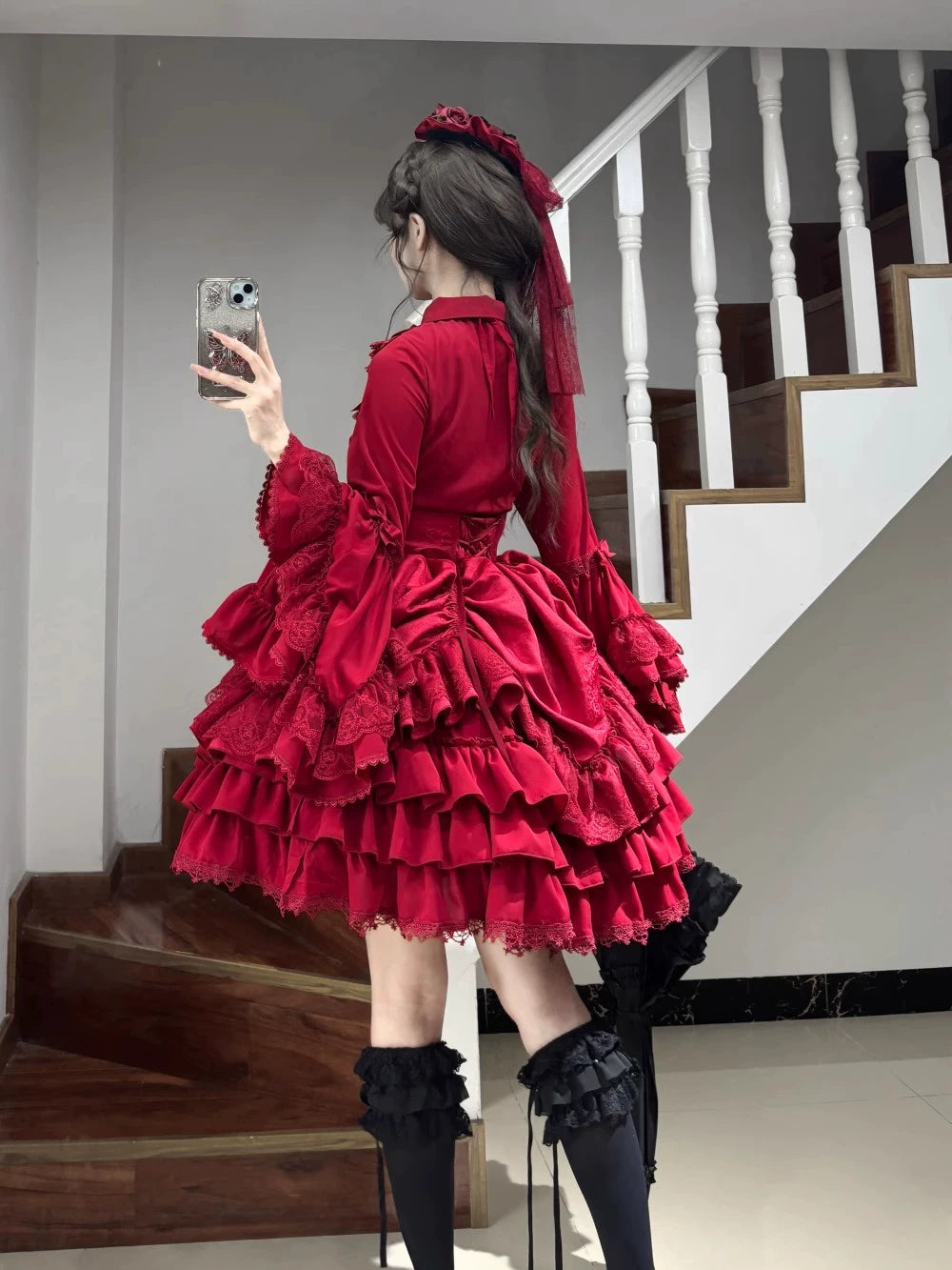 Moon River - Moonlit Spider - Gothic Lolita SK & JSK Dress Outfit Set 44232:799711