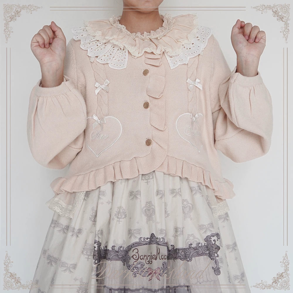 (BFM)Dark Star Island~Sugar Frost~Sweet Lolita Cardigan Knit Embroidered Sweater 34274:449472