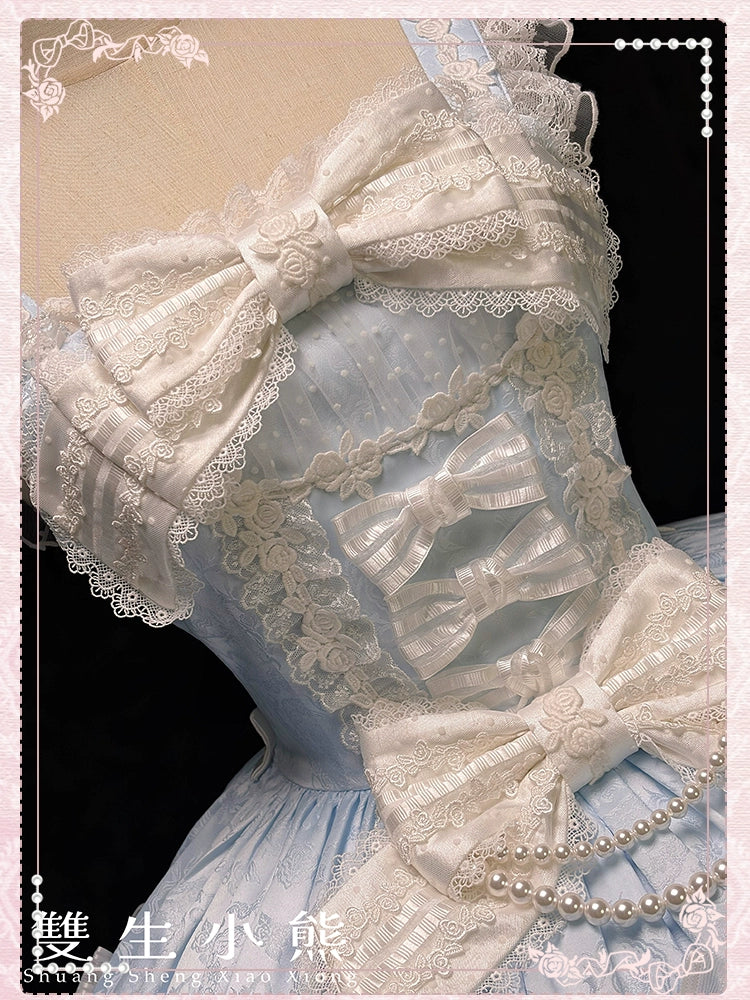 Shuang Sheng Xiao Xiong - Heart of Love - Sweet Lolita Wedding JSK, Bow Details 44306:803160