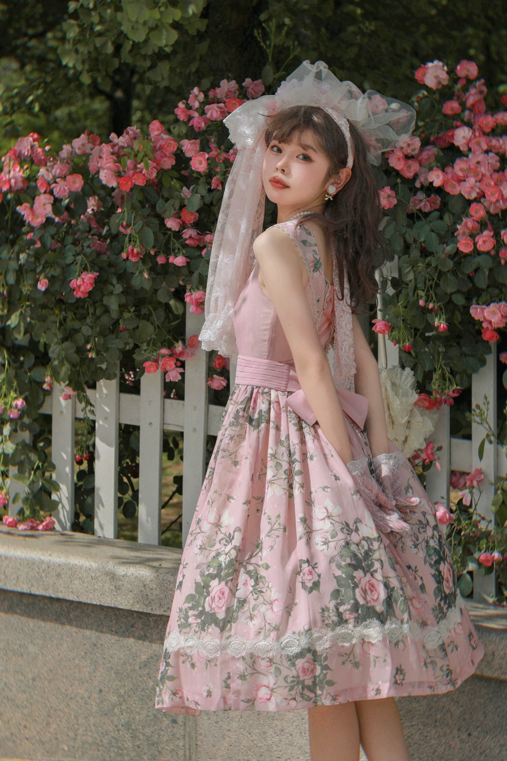 Miss Point - French Rose - Elegant Lolita JSK Dress