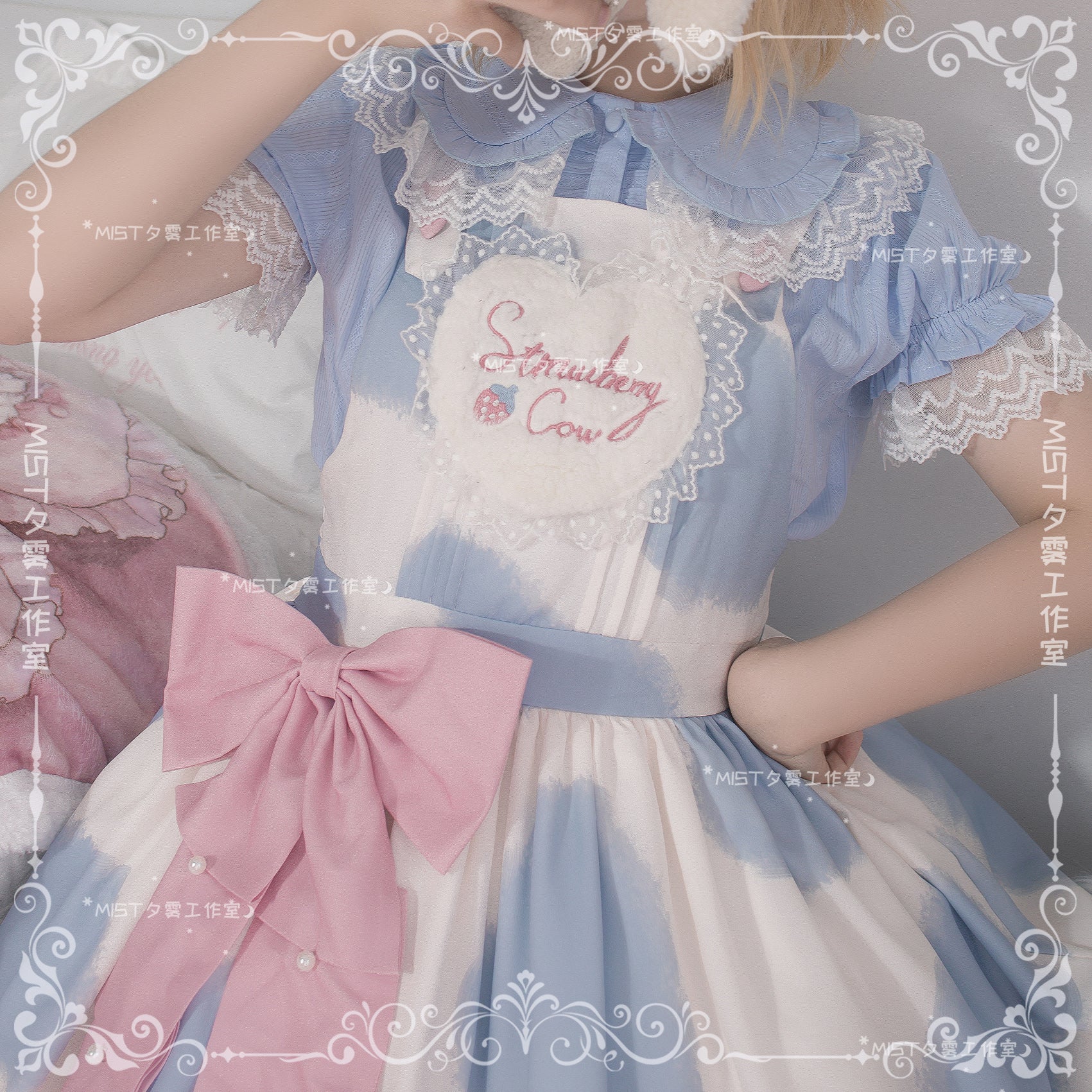 MIST~Sweet Lolita Golilla Short Sleeve Shirt 9912:184386