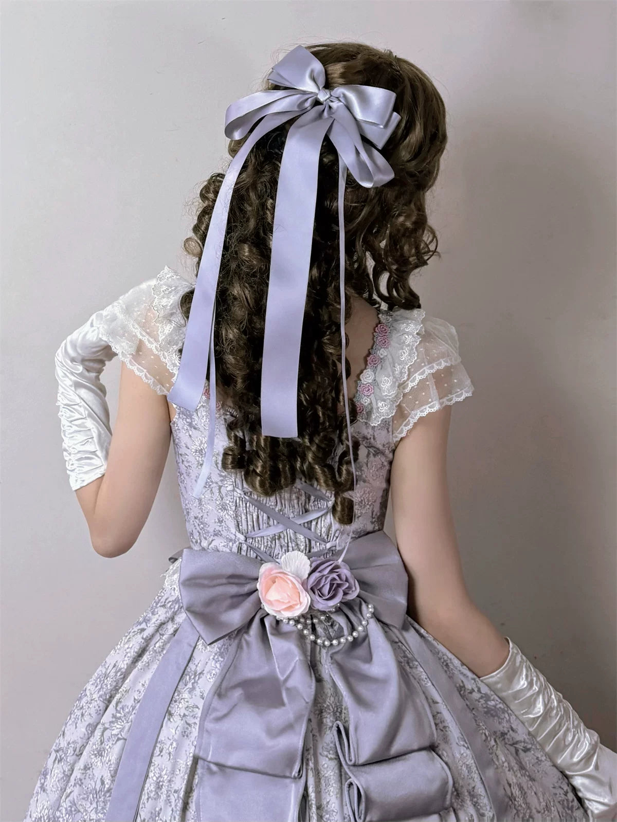 Dolota Flower Wall - Classic Lolita Floral OP Dress, Open Shoulder 44485:811140