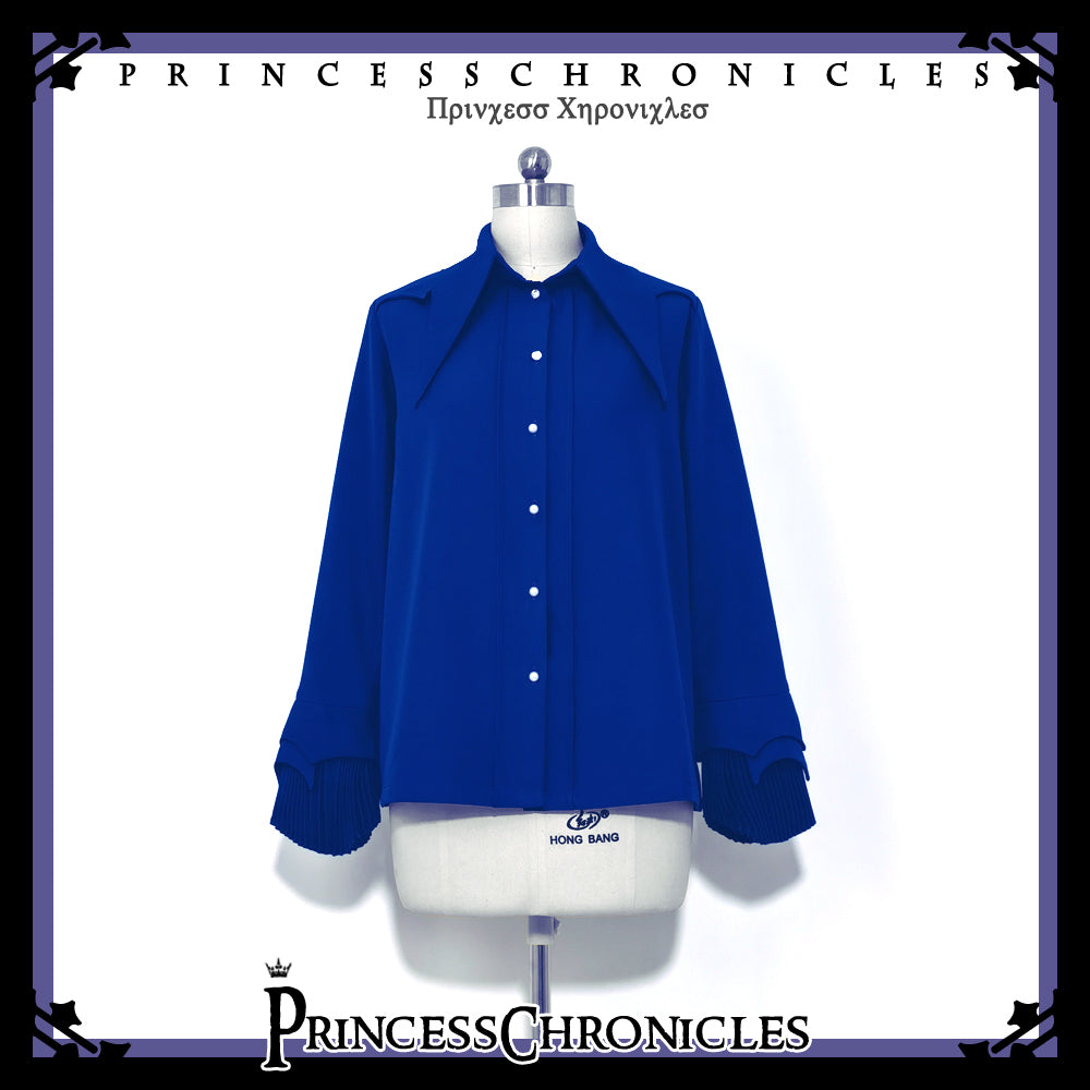 (BFM)Princess Chronicles~Floating Light and Shadow Ouji Lolita Shirt S Blue Female shirt only (pre-order) 