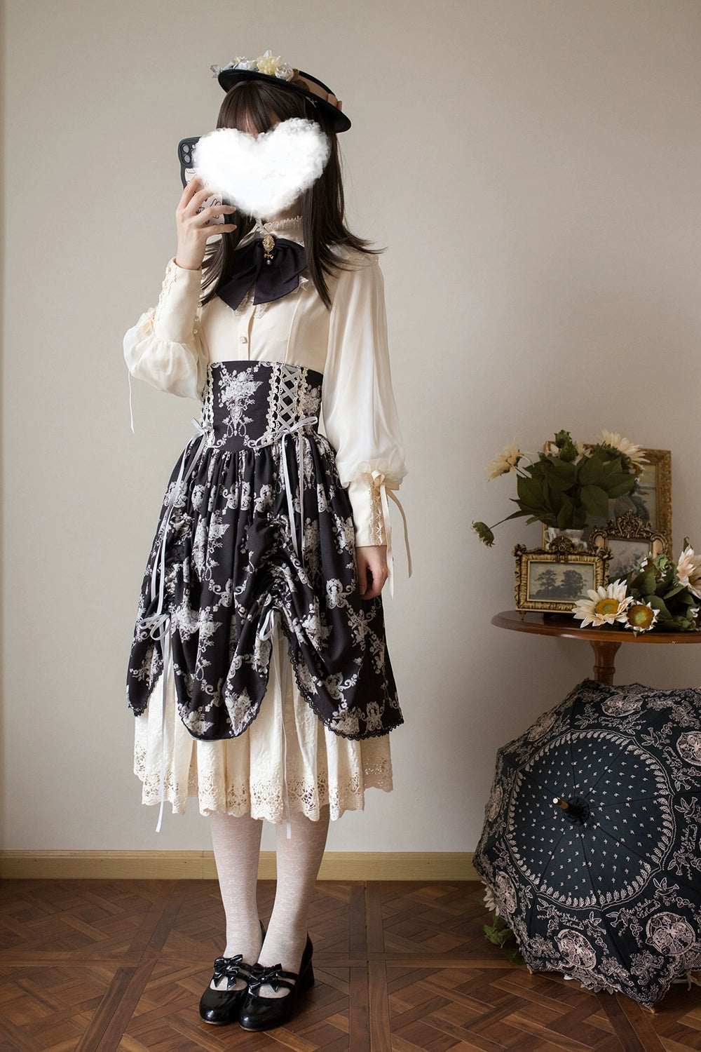 (BFM)Miss Point~Customized Vintage Lolita Skirt Elegant Pullover Fishbone SK 31464:363072