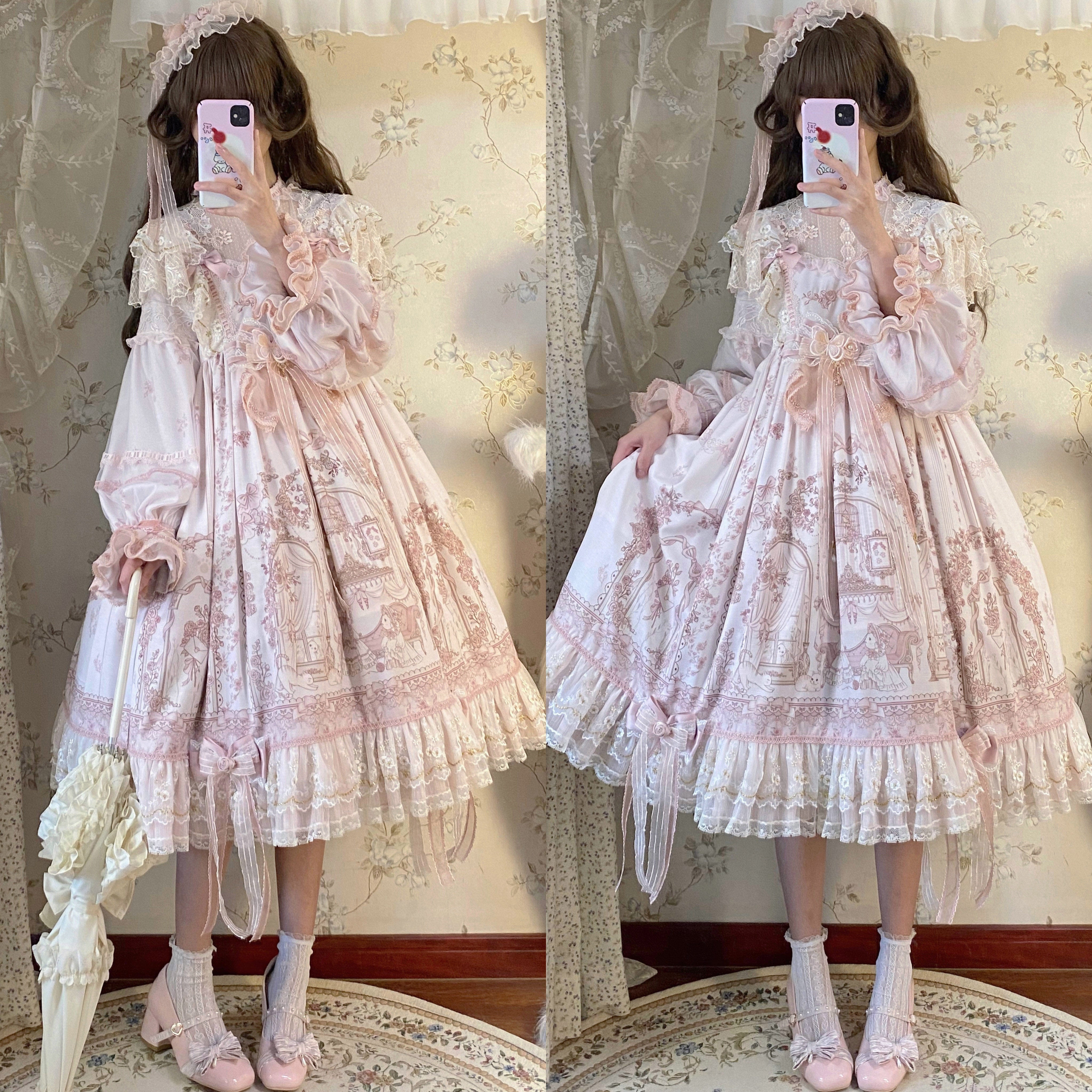 Garden Cat~Sunset Realm Lolita Bride Gorgeous OP FS 15208:197966