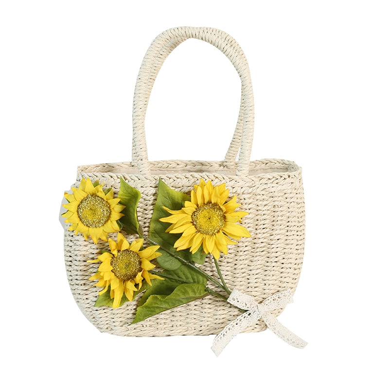 Xiaogui - Daily Lolita Bag Sunflower Straw Shopping Bag