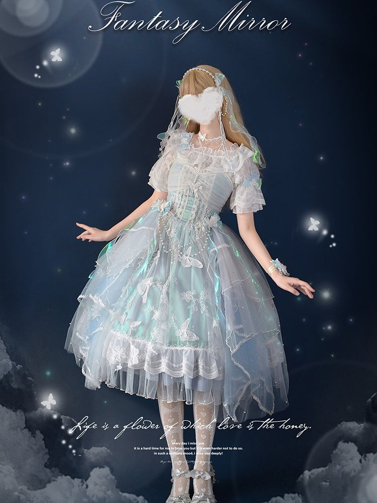 white christmas dresses Exquisite Butterfly JSK Floral Wedding Lolita JSK Dress