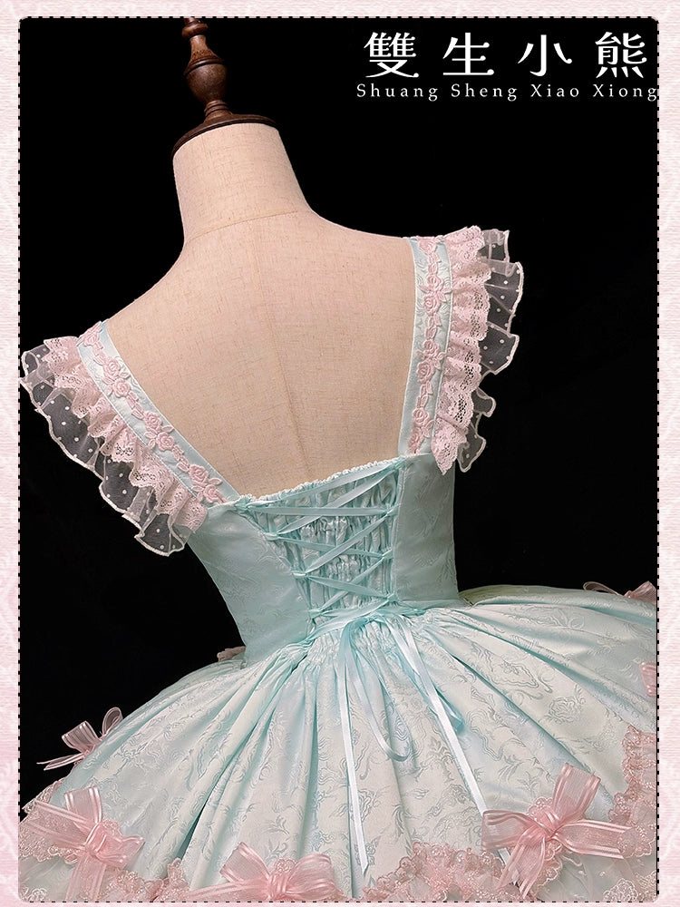 Shuang Sheng Xiao Xiong - Heart of Love - Sweet Lolita Wedding JSK, Bow Details 44306:803144