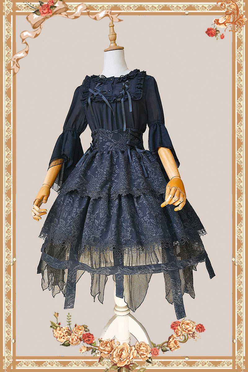 Witch's Apprentice - Gothic Lolita Split Type Black Suit