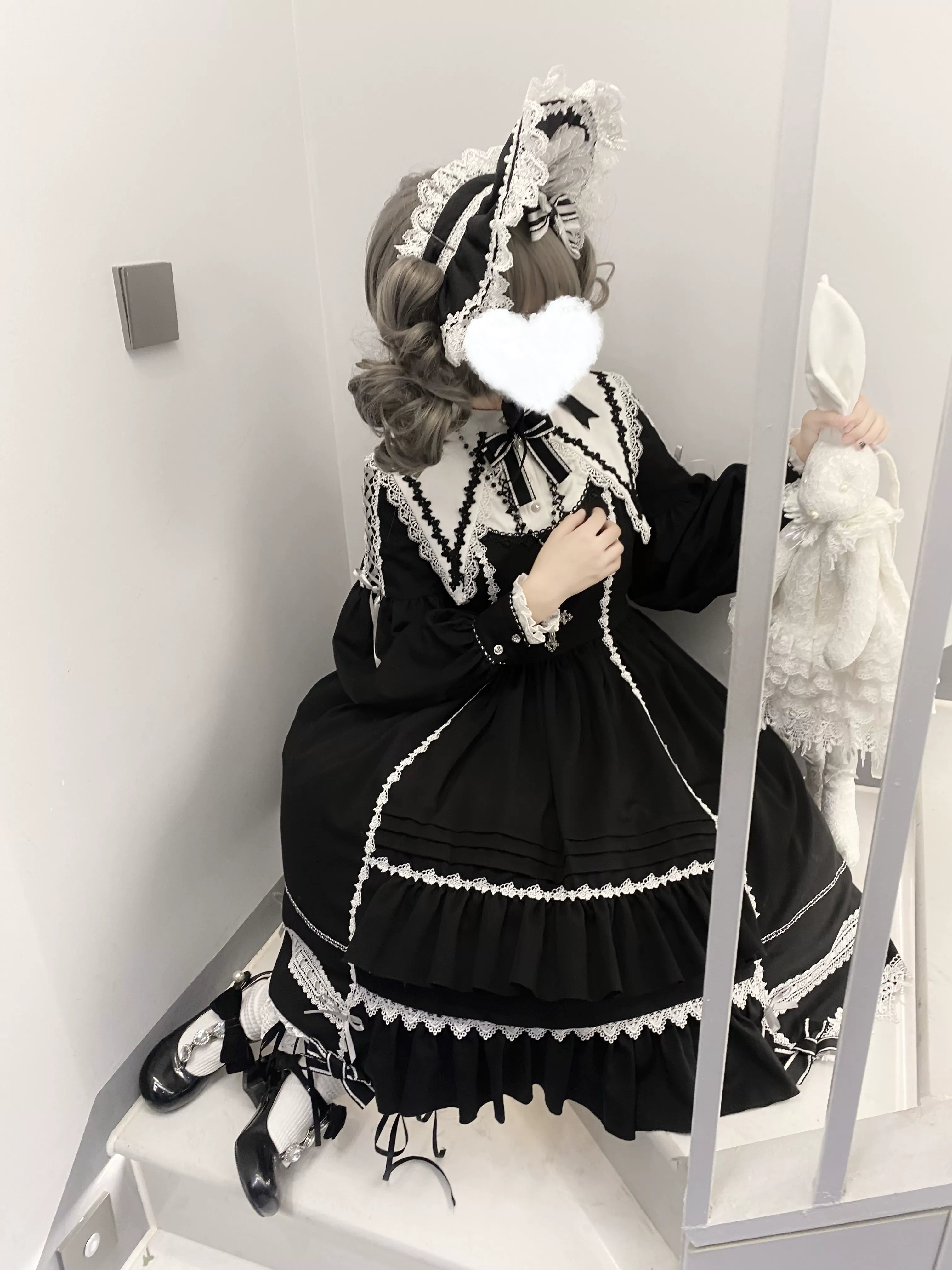 Ningyo Night - Old School Lolita OP Dress, Peter Pan Collar Cape 44635:816652