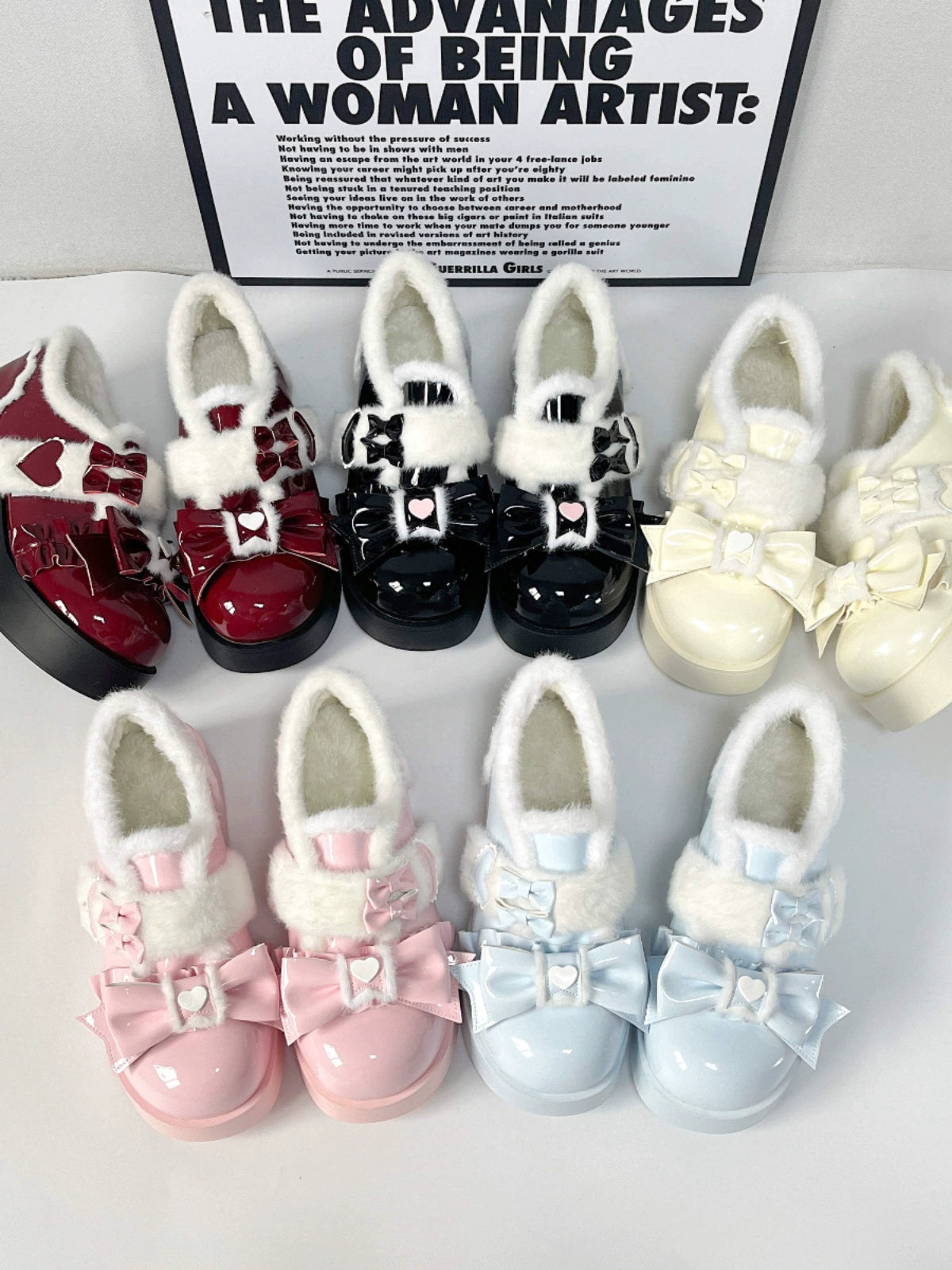 Puyuemeng - Cozy Cake - Winter Warm-lined Sweet Lolita Platform Shoes 44044:793970