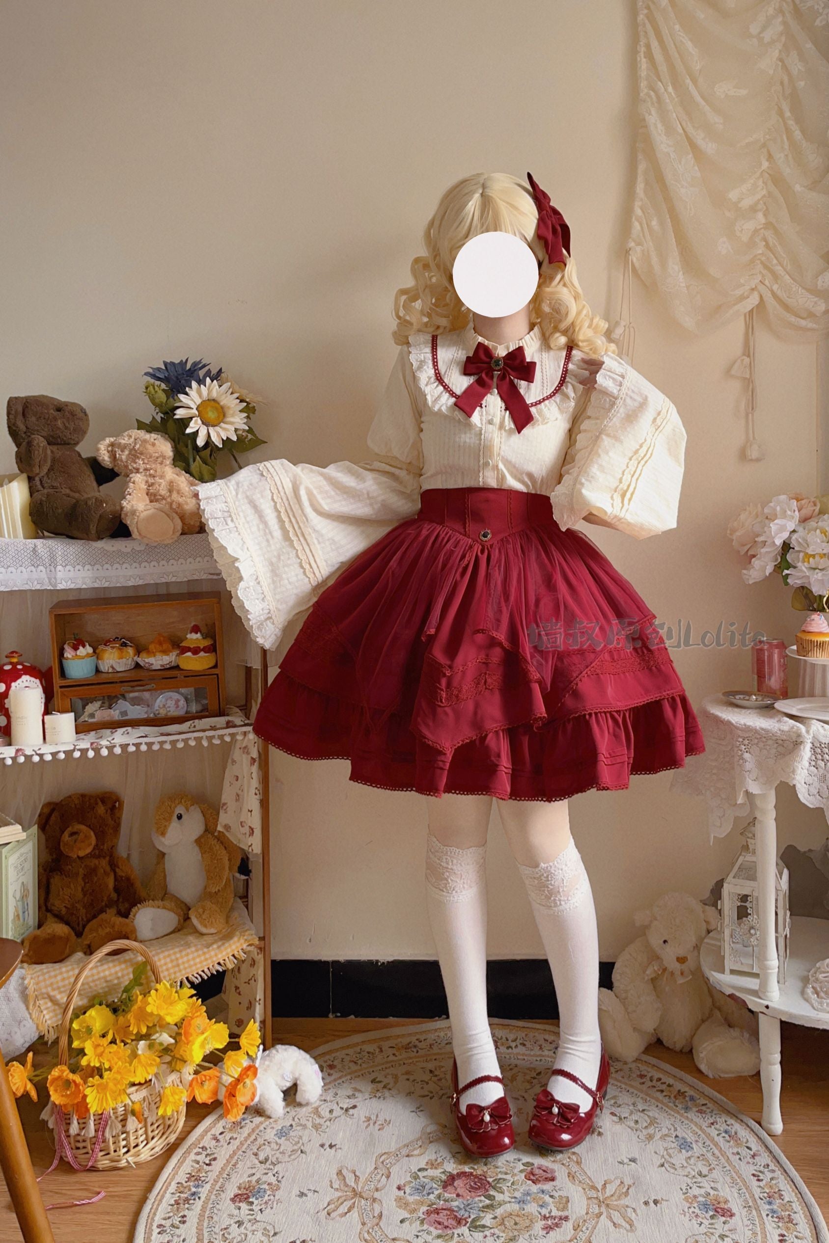 Uncle's Workshop - Worthy Girl - Lolita Bow Clip and Black Top Hat