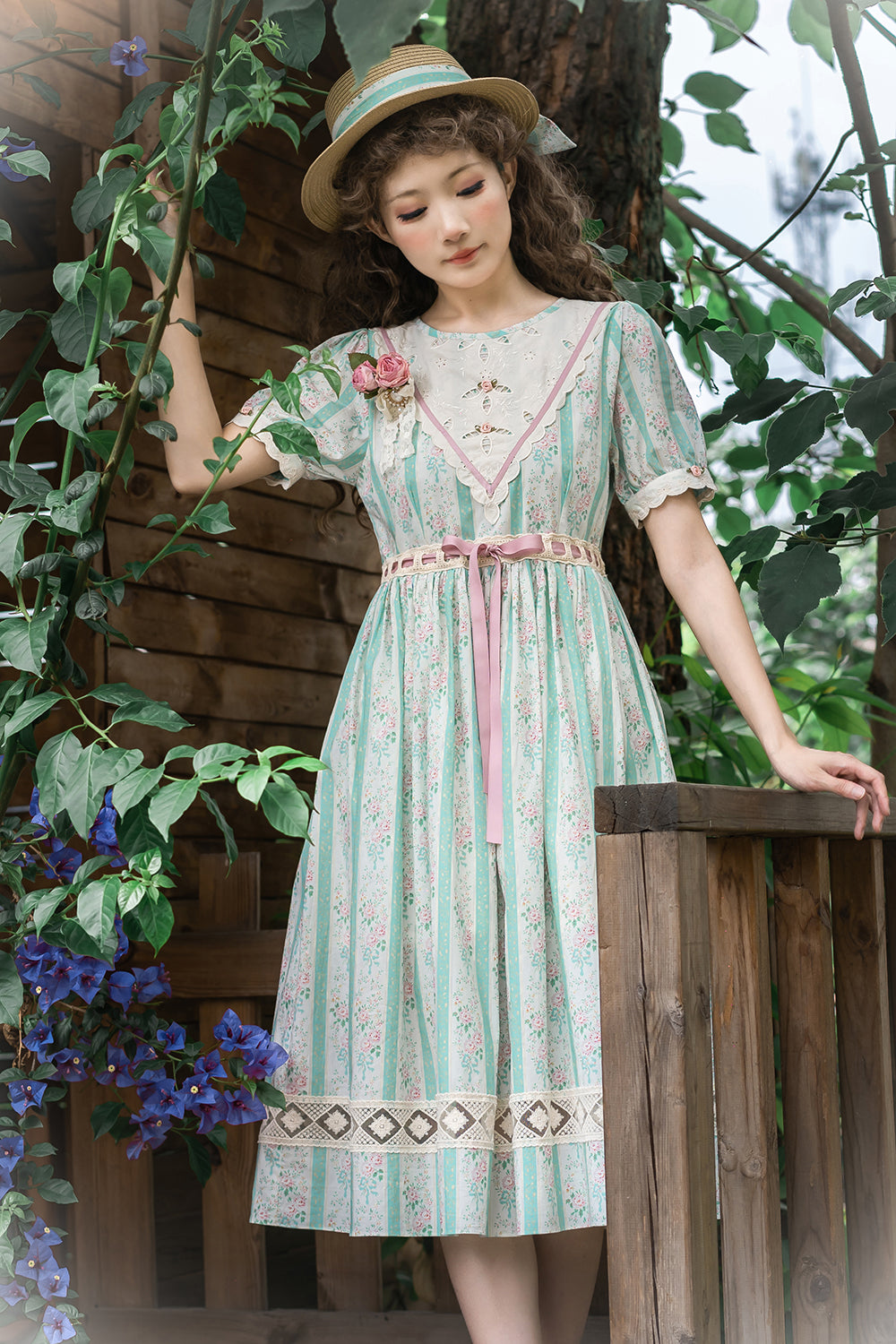 (Buyforme)Miss Point~Happy Summer Elegant Lolita Floral OP Dress 17704:244670