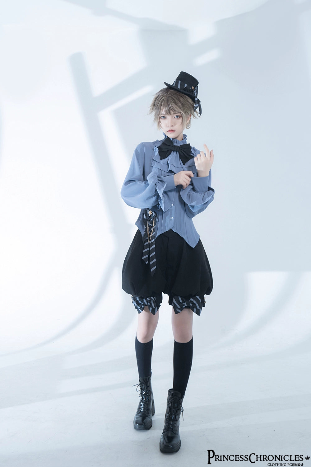 Princess Chronicles - Narrative Rule - Ouji Lolita Prince Shorts Set Long Vest 2XL shorts - in stock