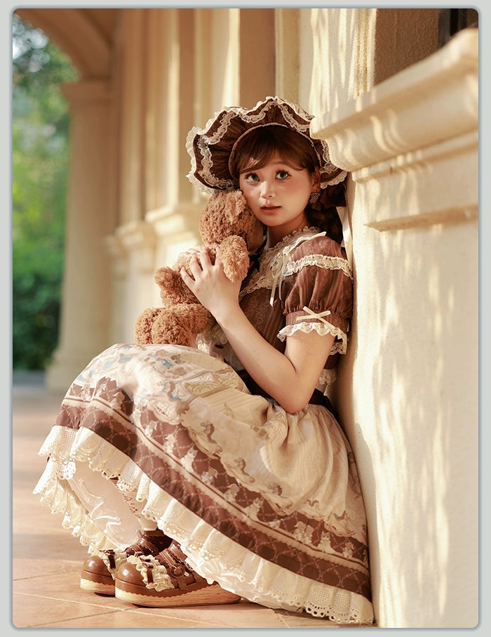 Alice Girl - Sea Salt Fairytale - Sweet Doll-like Lolita OP Animal Printed Lolita Dress