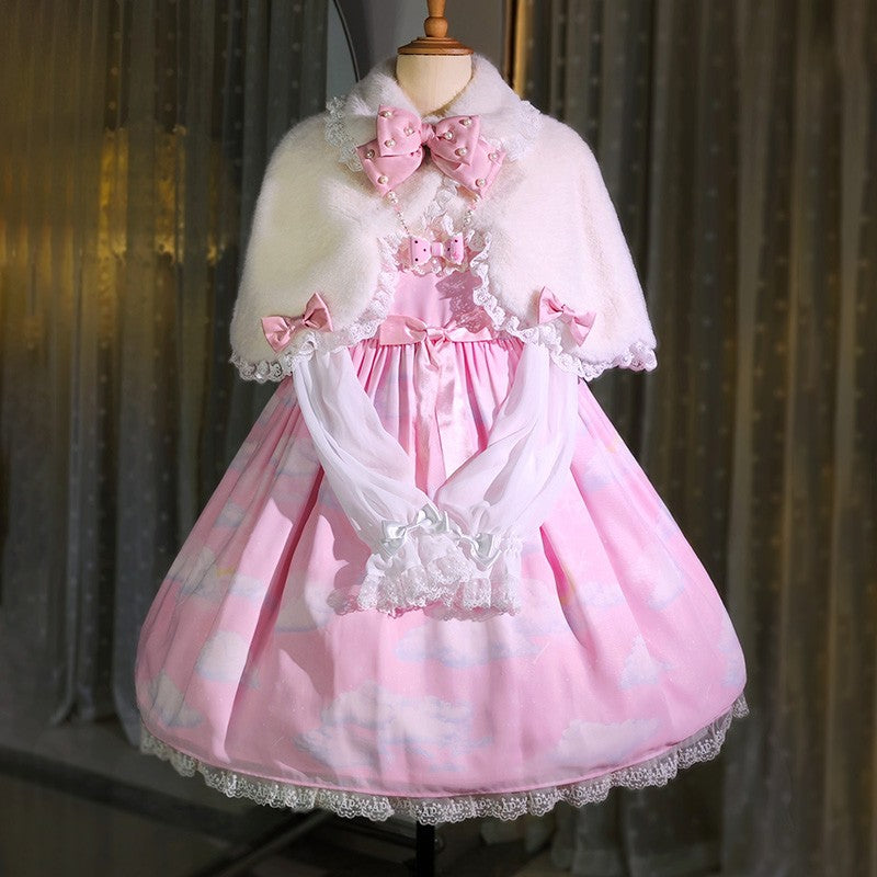 Letters from Unknown Star - Kawaii Lolita Cape Winter Lolita Shawl Daily