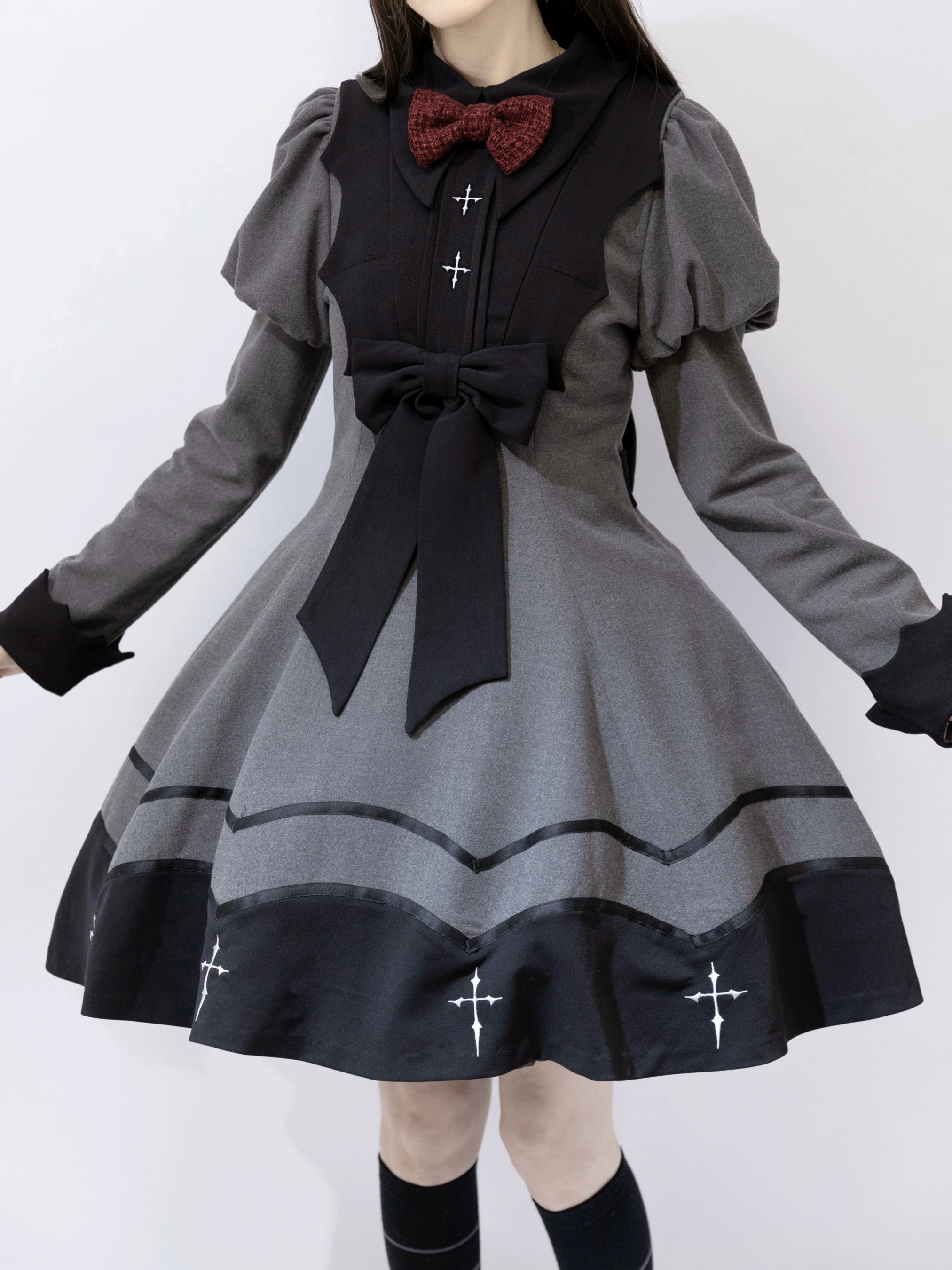 Polaris Lolita - Vampire Princess - Bat-Inspired Halloween Gothic Lolita OP Dress 43386:774879