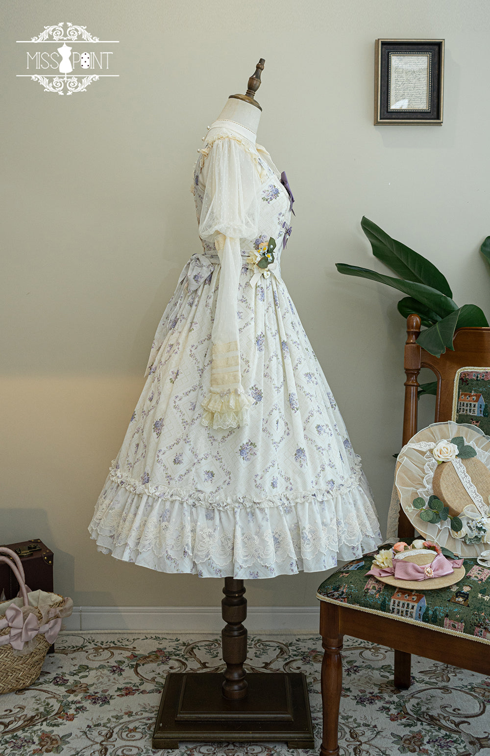 Miss Point~Customized Wood Rose 2.0 Elegant Vintage Jumper Dress 21392:302680