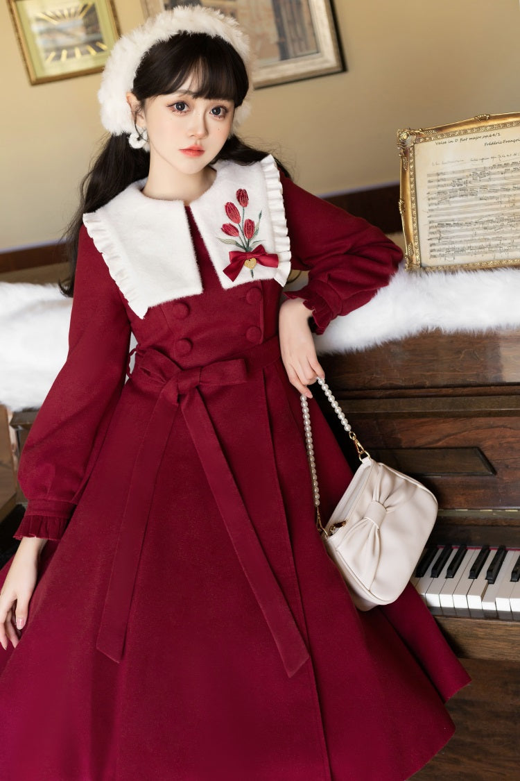 Letters from Unknown Star - Tulip Coat - Winter Elegant Lolita Dress Overcoat