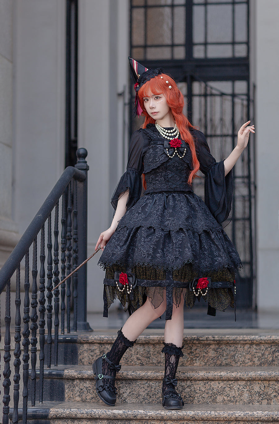 Witch's Apprentice - Gothic Lolita Split Type Black Suit