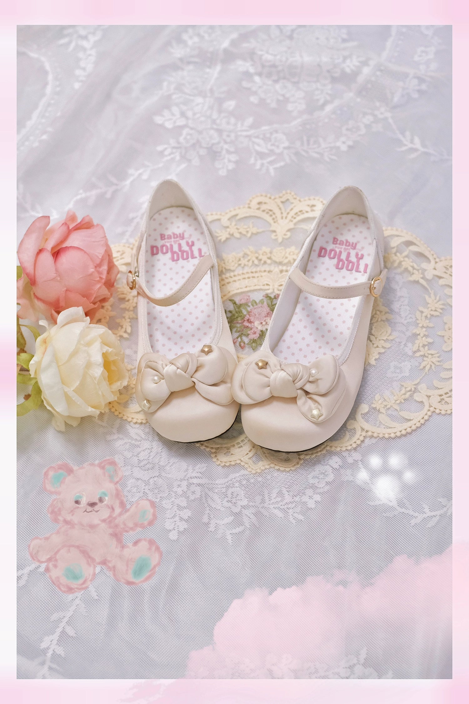 Dolly Doll~Little Fat Ding~Sweet Lolita Shoes Low Heel Round-toe Shoes 37184:582706
