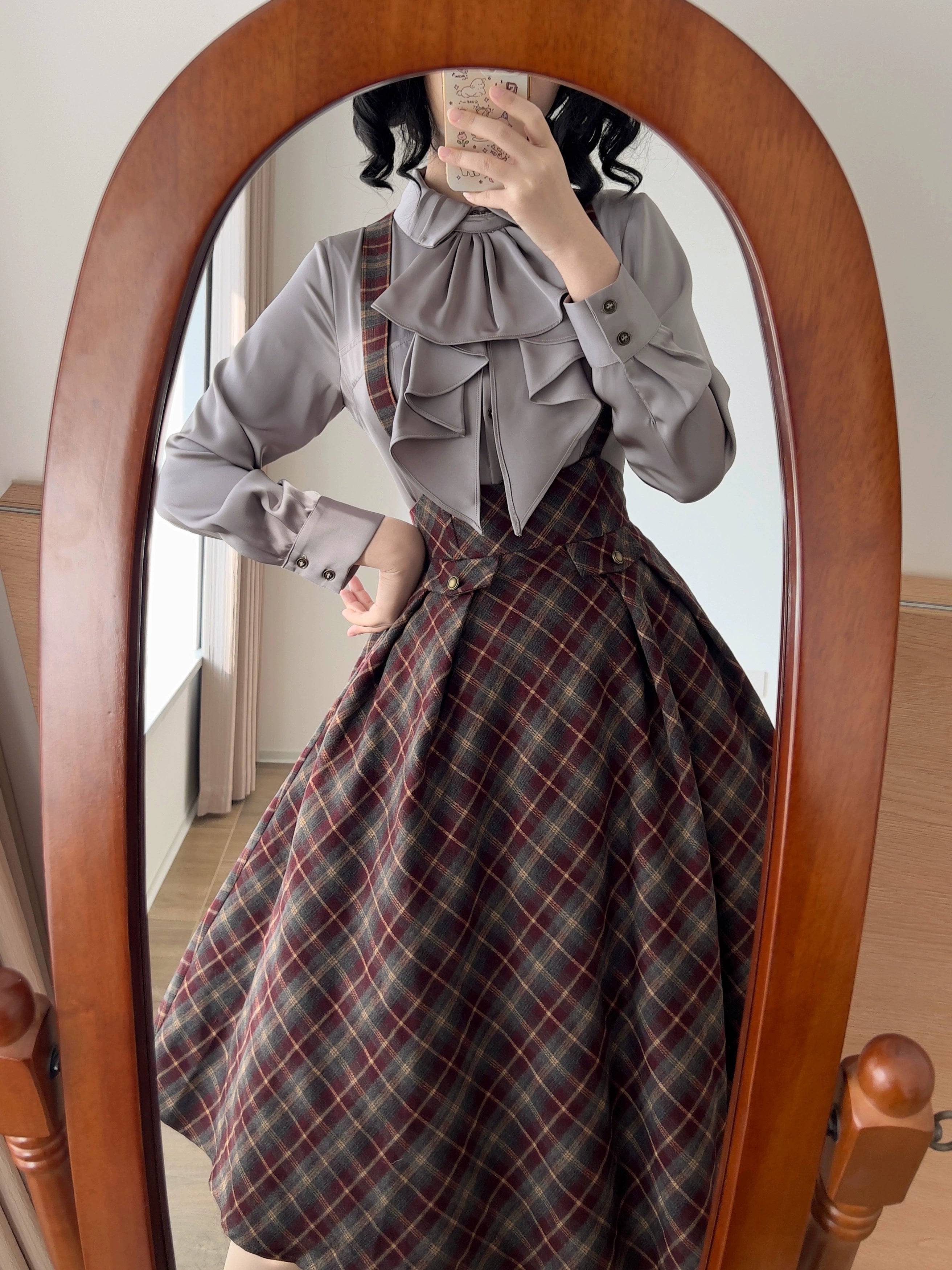 Forest Wardrobe - Forest Dew - Elegant Lolita Slim Fit Shirt, Detachable Jabot 44189:798220