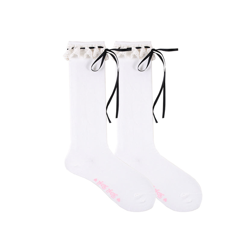 Roji Roji~Isabella~Sweet Lolita Lace Mid-Calf Socks Multicolors 16942:235082