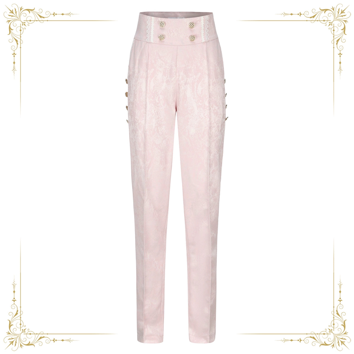 Immortal Thorn - Indestructible Glass Castle - Ouji Lolita Handsome Pink Prince Pants XS pink