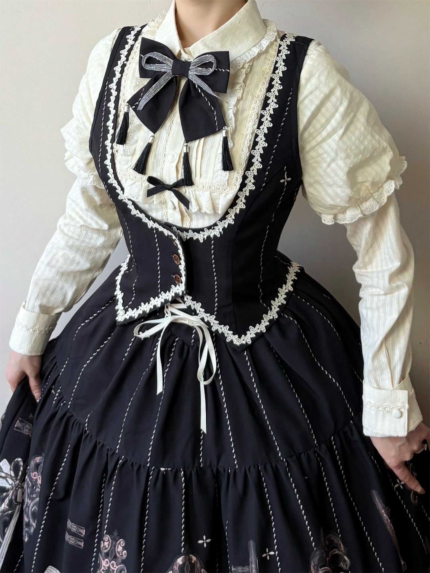 Uncle's Workshop - Secret Key - Classic Lolita Dress Suit, Key Print 43925:790965