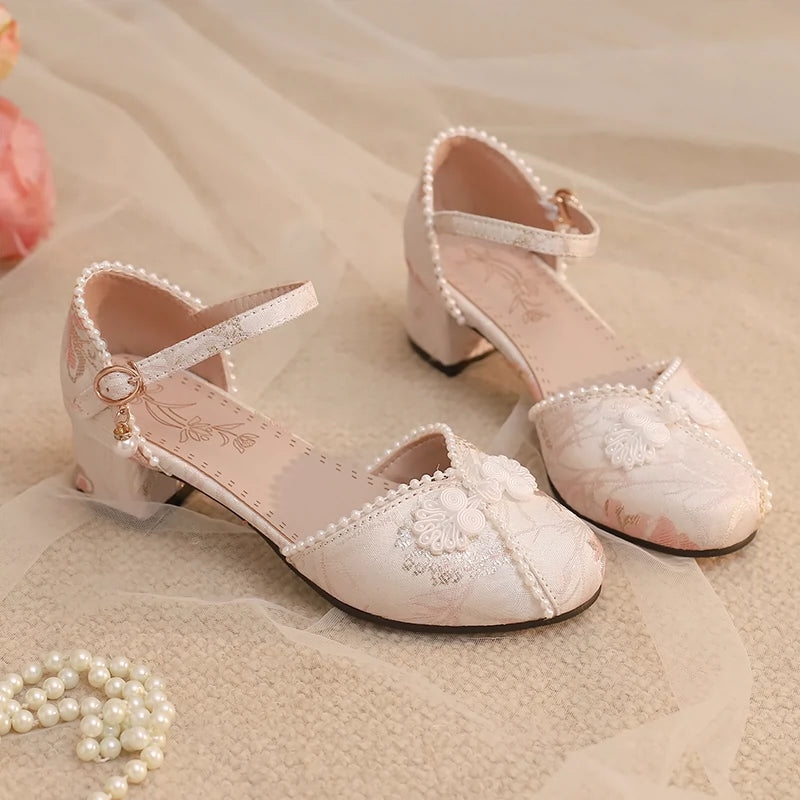 Yana - Heart Jade Yana - Qi Lolita Shoes Chunky Heels Pink 33