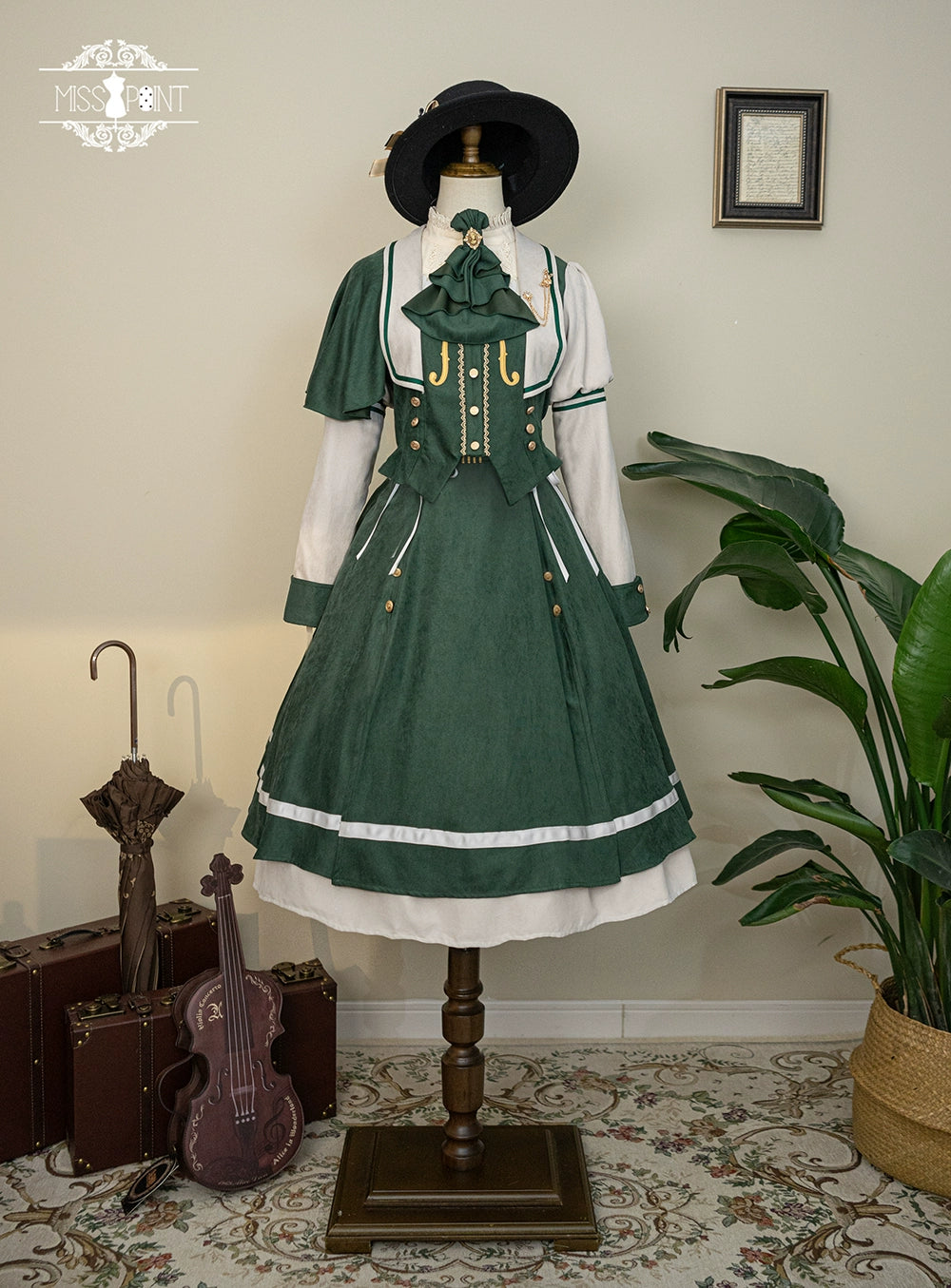 Miss Point~Golden Movement~Elegant Lolita Fishbone Skirt Customized 32242:381400