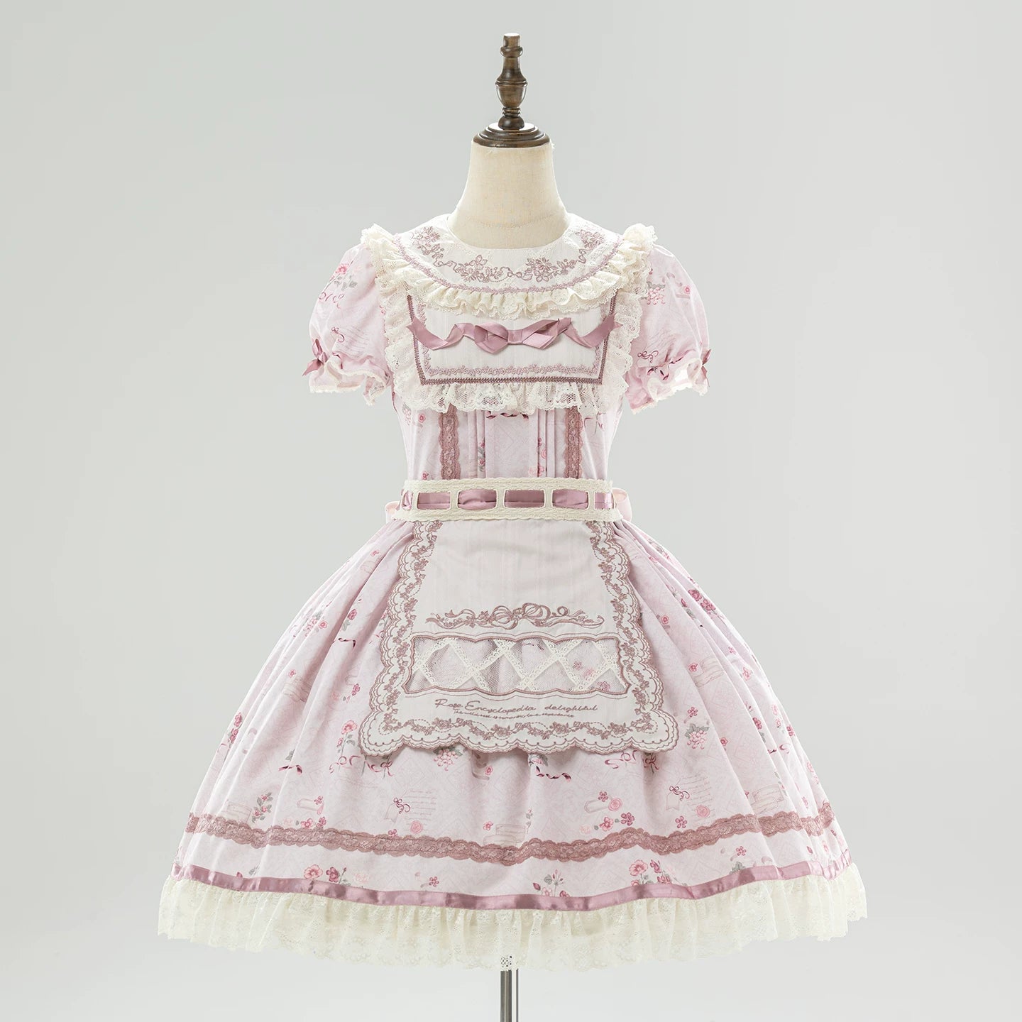 Rose Catalogue - Printed Sweet Lolita OP Dress, Embroidered Apron (L M S XL) 44971:830129