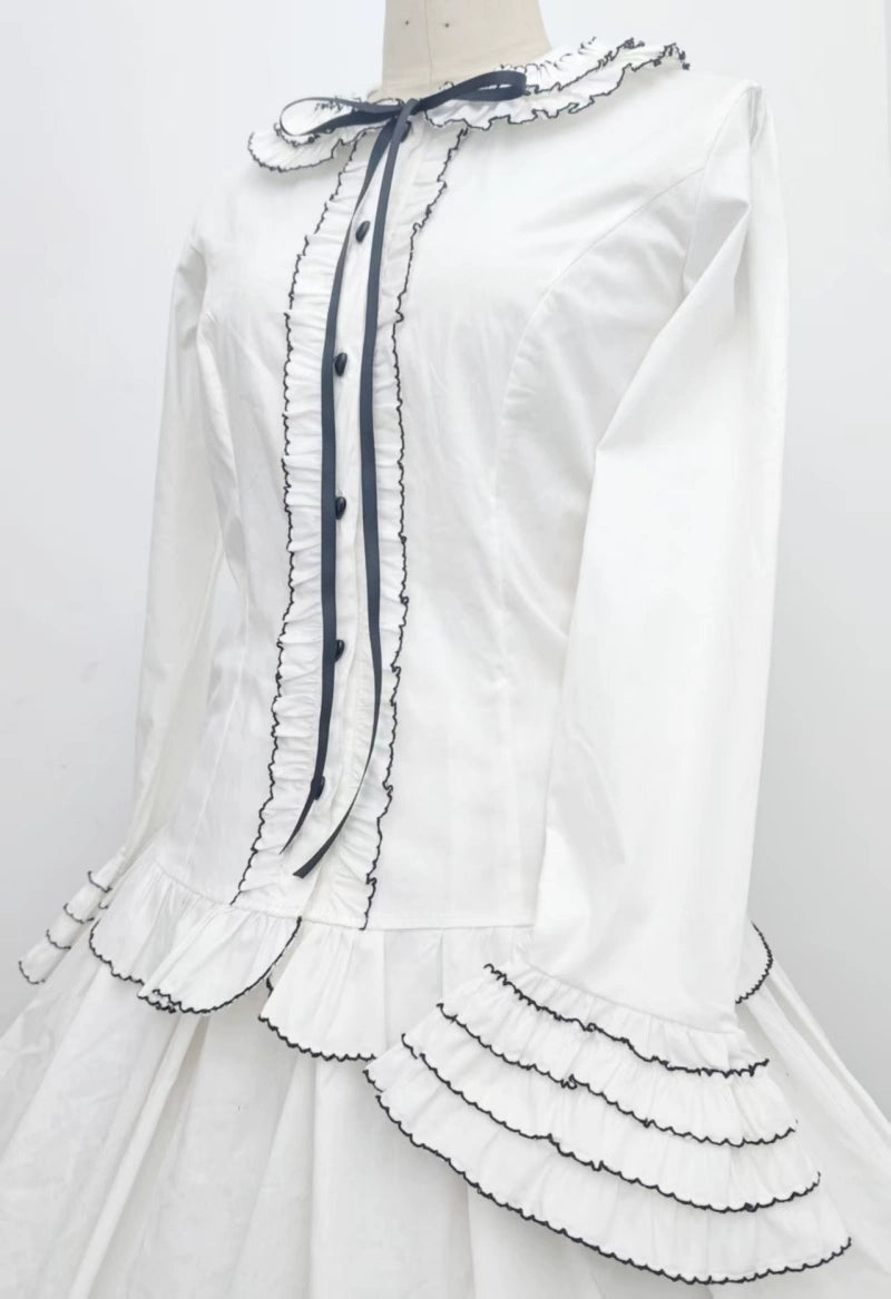 Sweet Angel - Cotton Sweet Lolita Shirt, Flared Cuffs 44104:795688