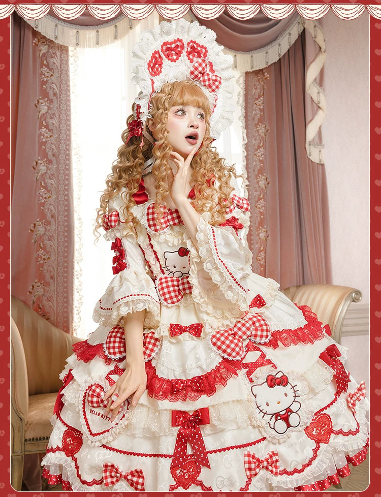 IP Collaboration Sweet Lolita OP Dress, Kitty Details