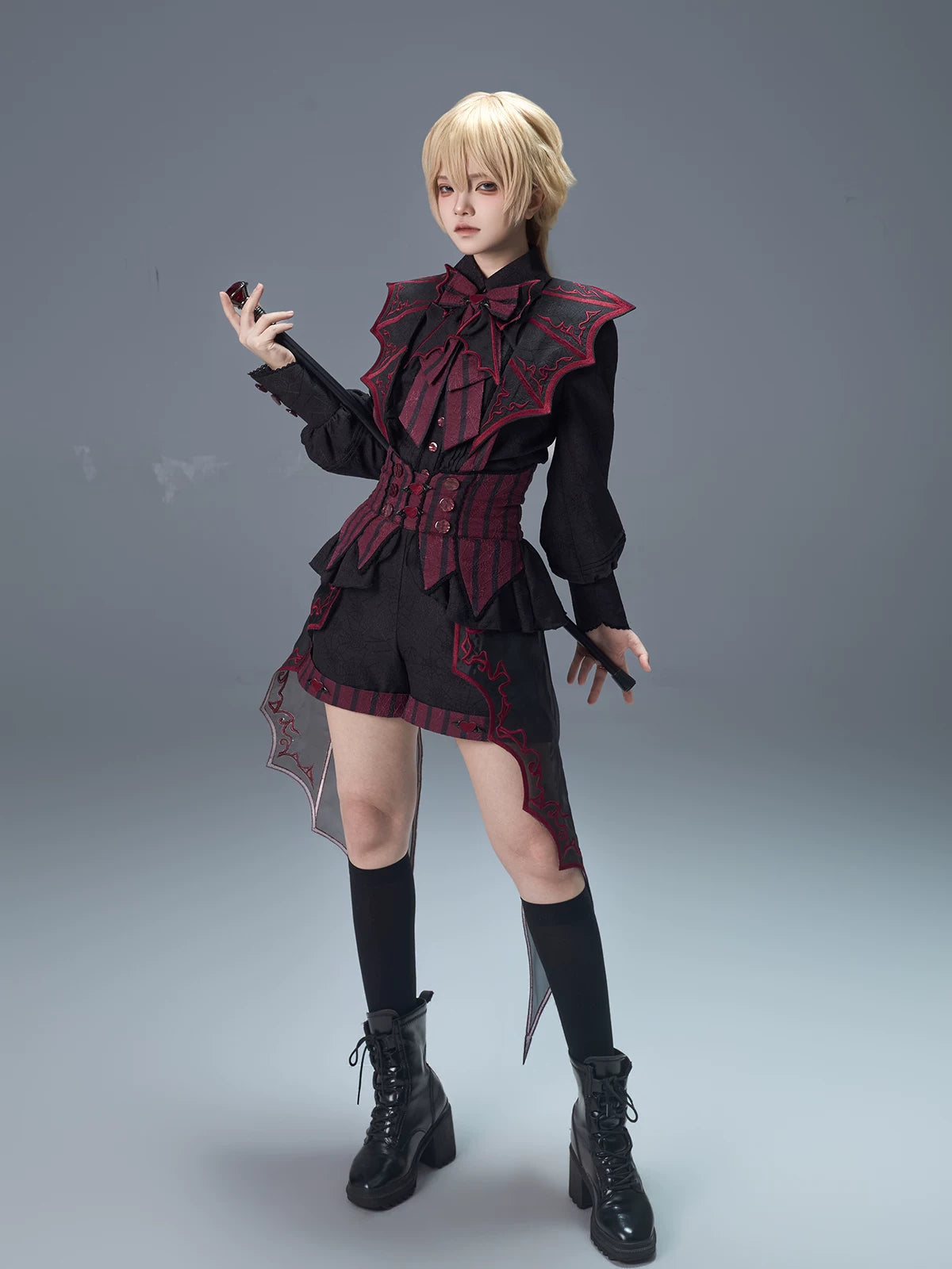 Devil's Convention - Ouji Lolita Prince Outfit Set, Bat Trailing 45744:860937