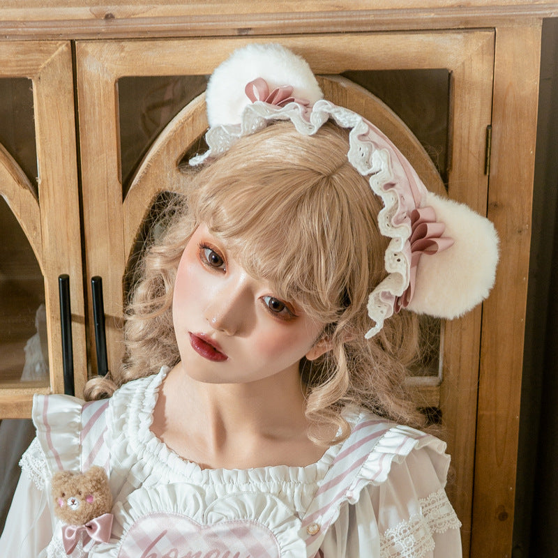 Sweet Japanese Style Lolita Headwear Multicolors One Size Bear Bakery