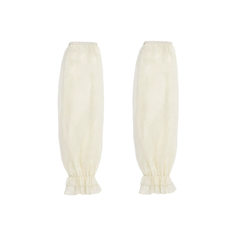 With PUJI - Moon Gauze - Qi Lolita Blouse Chinese Style Shirt S A pair of beige daily sleeves