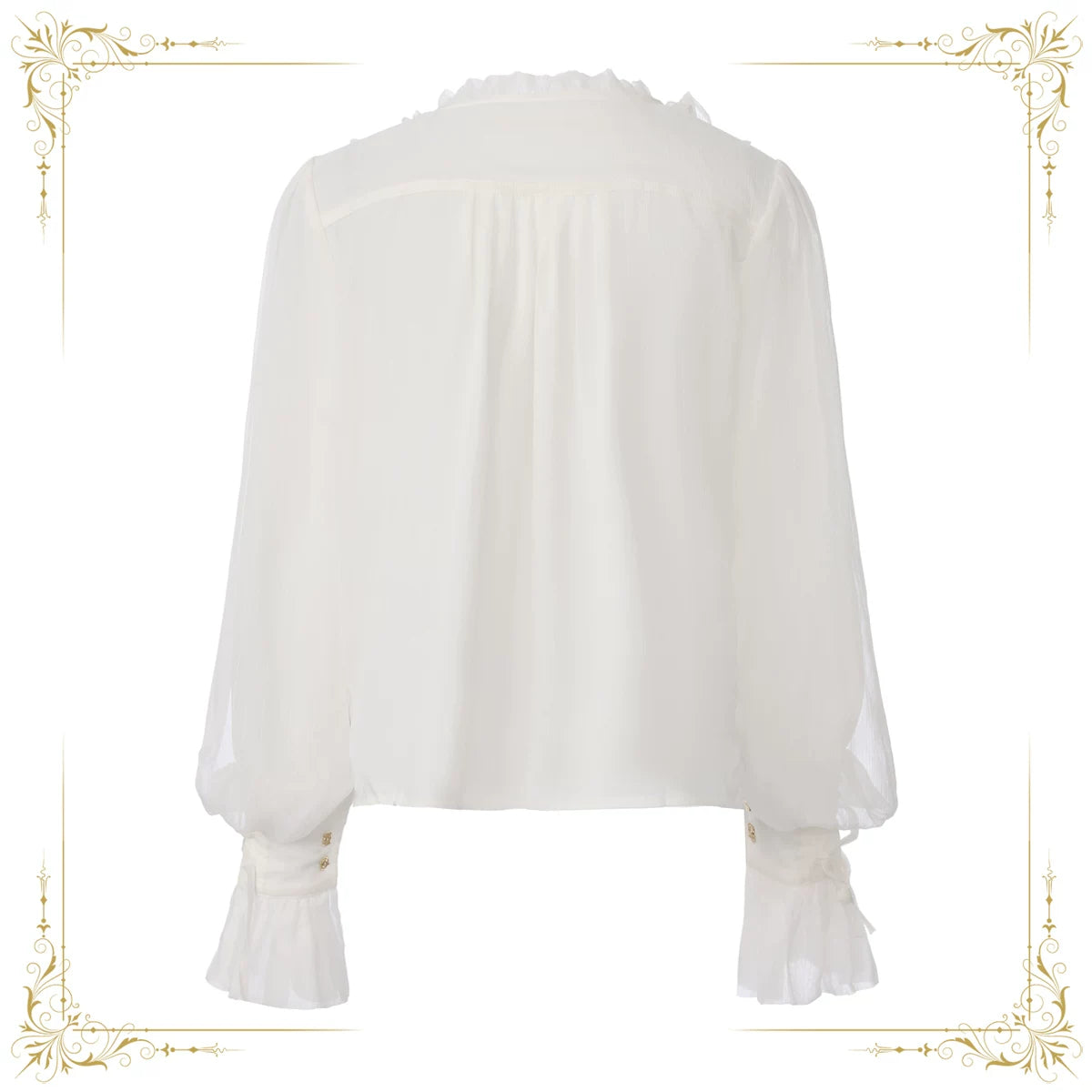 Eternal Treasure Voyage - Ouji Lolita Chiffon Blouse with Ruffles