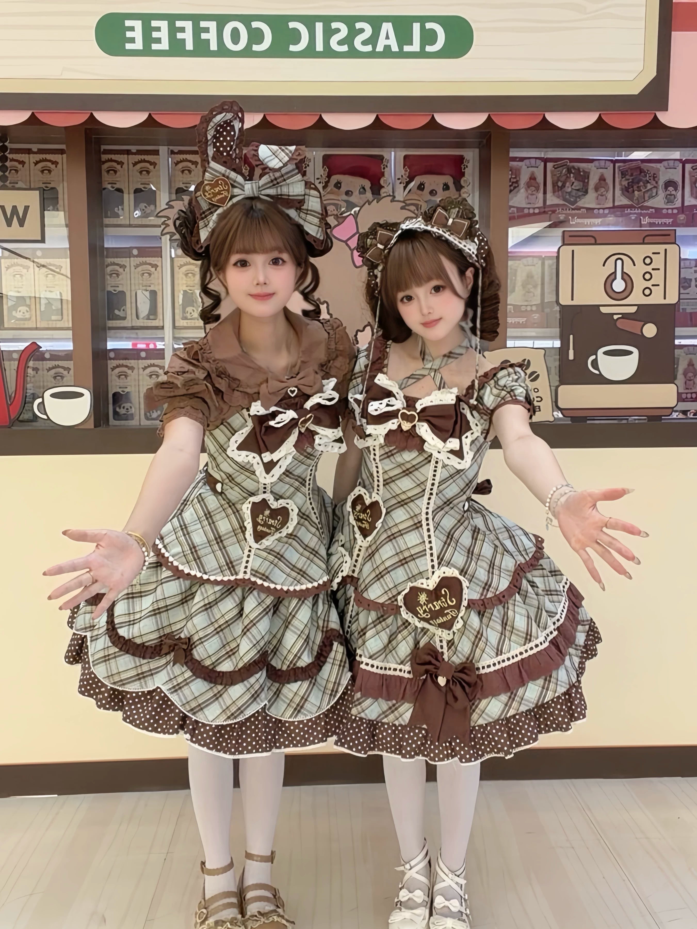 Shibuya Sweetheart - Plus Size Old School Lolita Plaid JSK & OP Dress